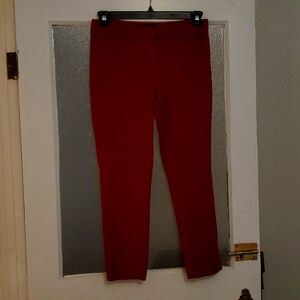 WHBM red/rust size 8 slim dress pants
